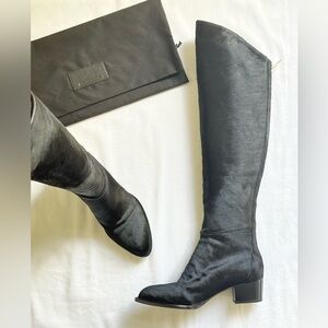 Alexander Wang Sigrid Calf Hair Knee-High Boots • Black • Size 38 • Never worn